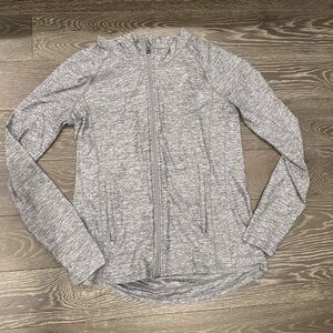 Athleta grey full zip jacket size S